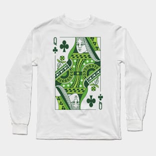 Queen of Clubs St Patricks Day Long Sleeve T-Shirt